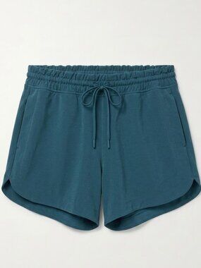 Athleta Seasoft Coastal Teal Shorts L Blue Lounge Sport Modern Uniform Staple